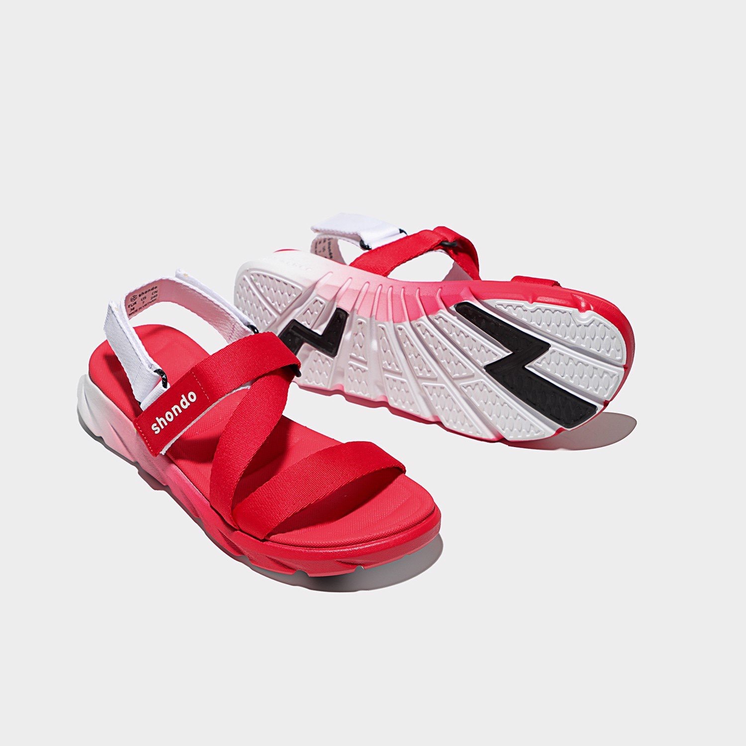 [Rẻ vô địch] Giày Shondo F6 sport ombre đế đỏ trắng F6S0660 đẹp